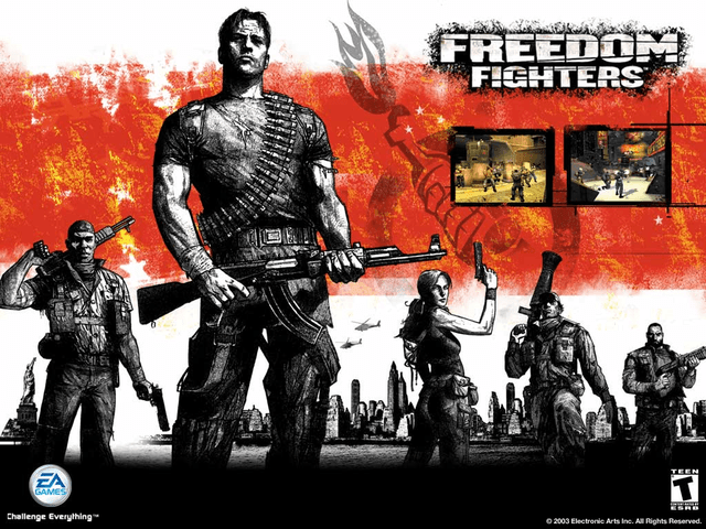 Freedom Fighters title screen for Xbox